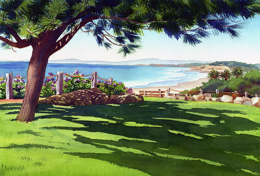 Seagrove Painting - Seagrove Park Del Mar by Mary Helmreich