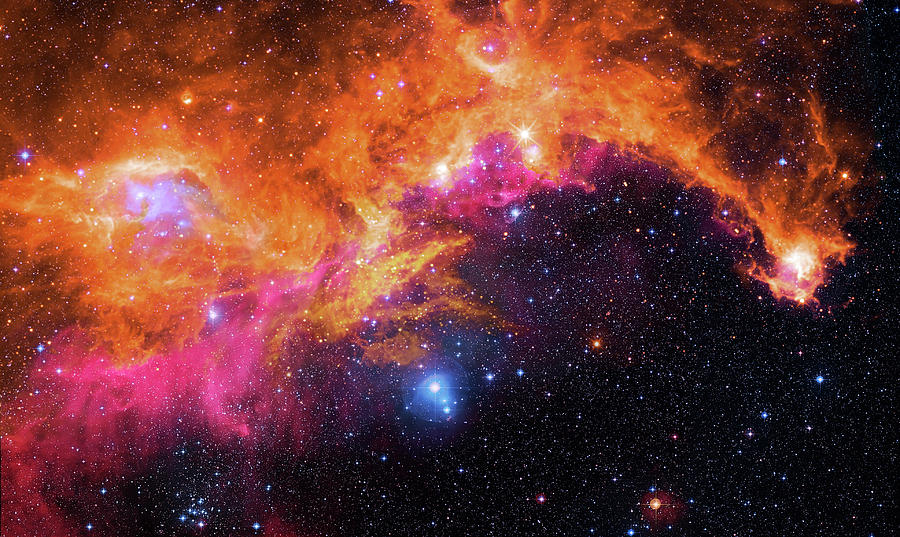 Seagull Nebula Photograph by Naoj/digitized Sky Survey/nasa/jpl-caltech/wise/robert Gendler/science Photo Library