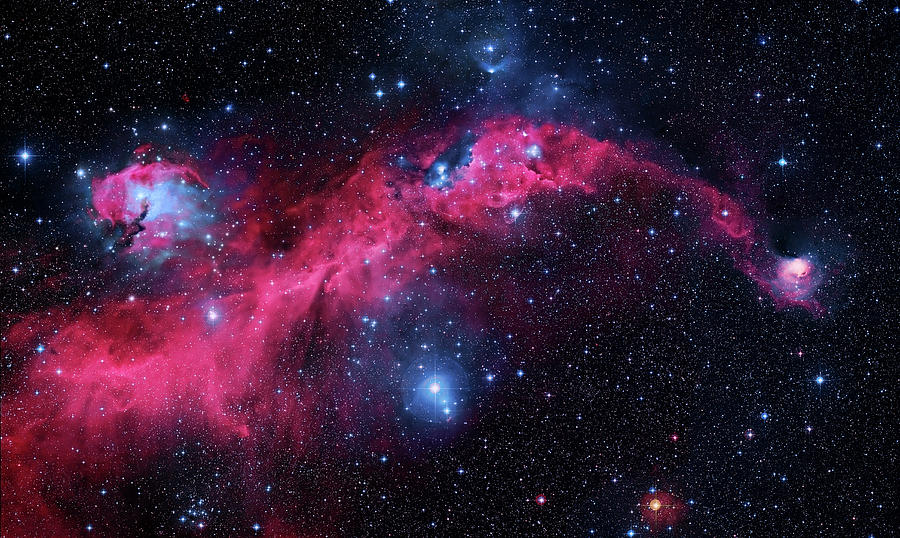 Seagull Nebula Photograph by Naoj/digitized Sky Survey/robert Gendler/science Photo Library
