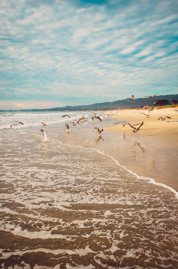 Seafoam Green Wave with Thick White Foam by Lynn Langmade