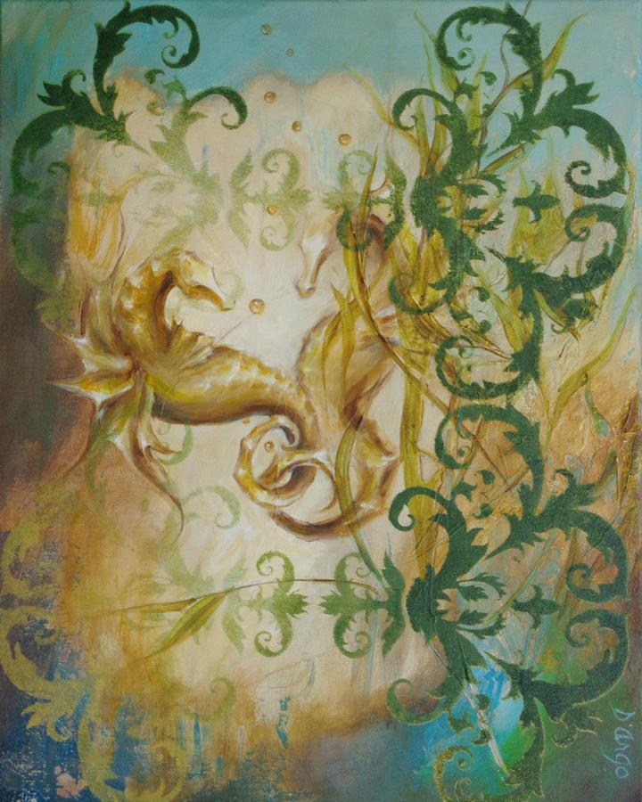 Seahorse Dream 2 Painting by Dina Dargo