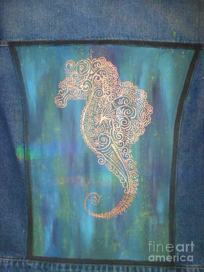 Seahorse Painting - Seahorse by Janet Gioffre Harrington