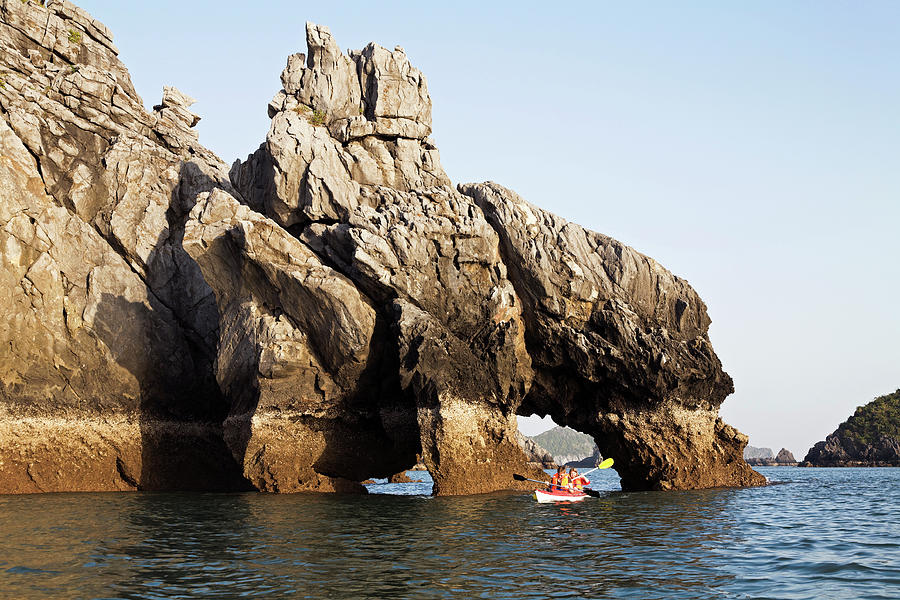 Seakayaking In Halong Bay Past Double Photograph by Anders Blomqvist Seakayaking In Halong Bay Past Double Photograph by Anders Blomqvist