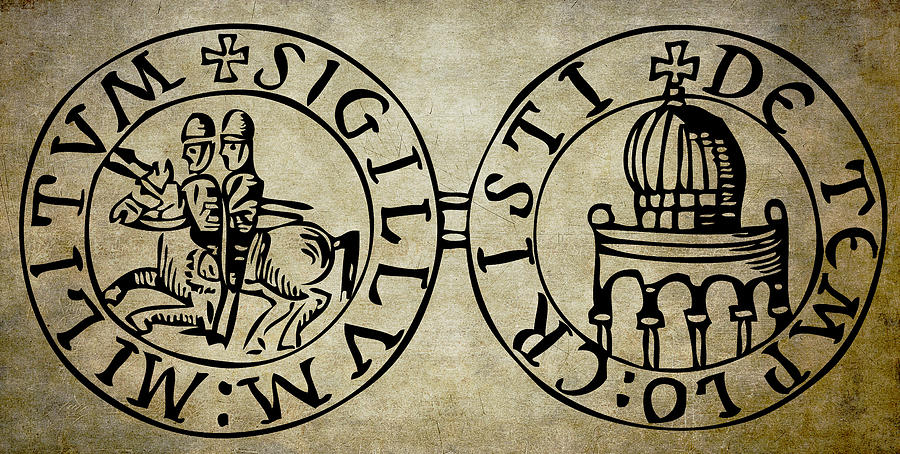 Seal Of The Knights Templar Digital Art By Daniel Hagerman