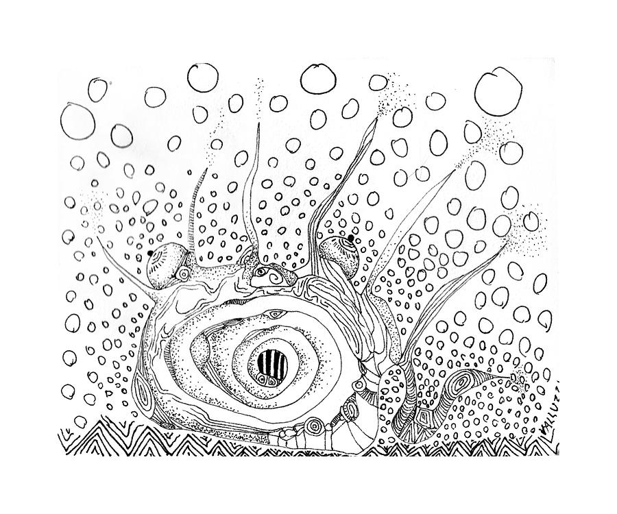Sealife Smoooch Drawing by Regina Valluzzi