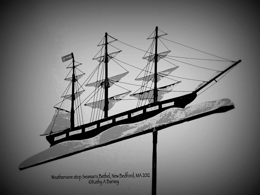 Abstract Photograph - Seamans Bethel Weathervane  by Kathy Barney