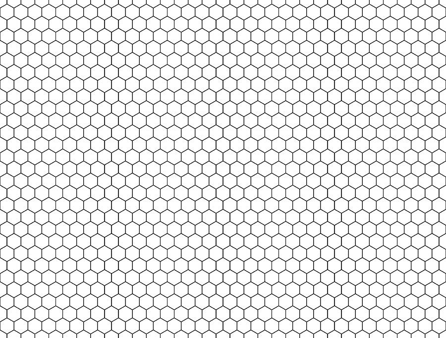 Seamless Contour  Hexagon Background Drawing by Carduus