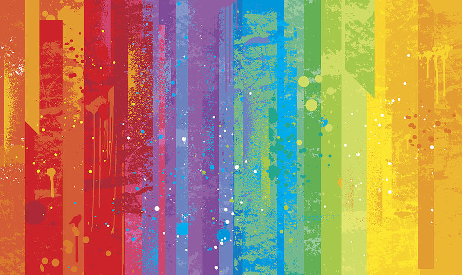 Seamless grunge rainbow background Drawing by Enjoynz