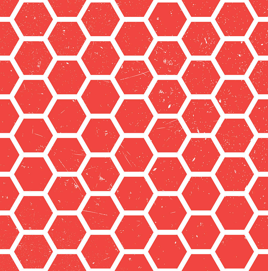 Seamless Hexagonal Pattern Digital Art by Mike Taylor
