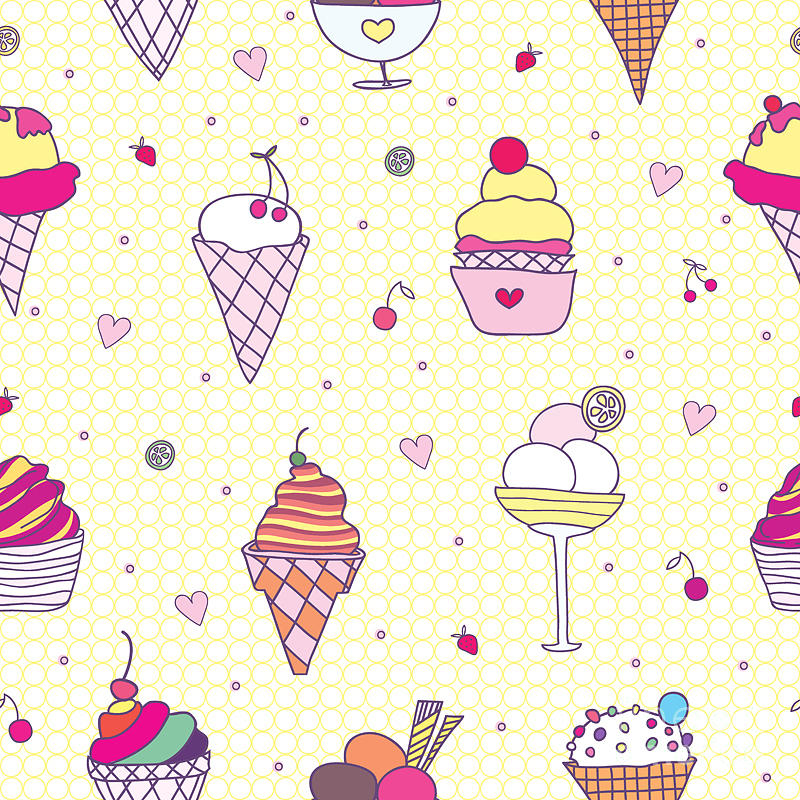 Seamless Pattern Delicious Ice Cream Digital Art by Natalia Flurno Seamless Pattern Delicious Ice Cream Digital Art by Natalia Flurno