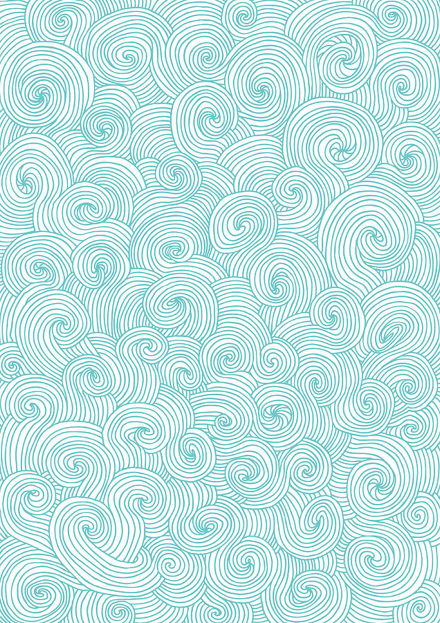 Seamless Pattern Of Doodle Swirls And Digital Art by Beastfromeast