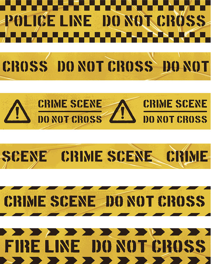 Seamless Police Cordon Tapes Drawing by Lolon