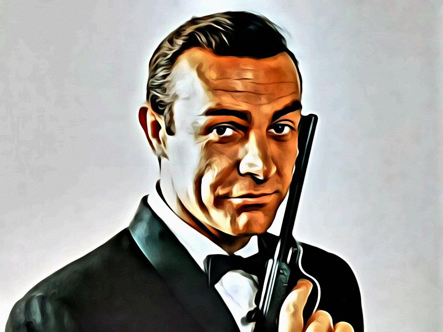 Sean Connery as James Bond Painting by Florian Rodarte - Pixels