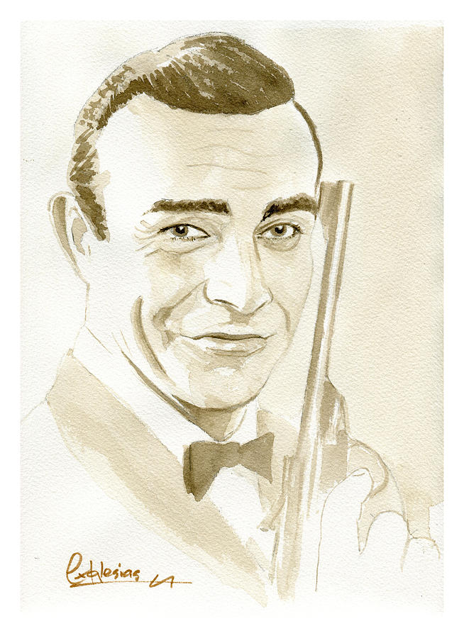 Sean Connery Painting by David Iglesias