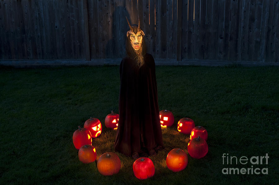 Seance Pumpkins Demon Photograph by Jim Corwin