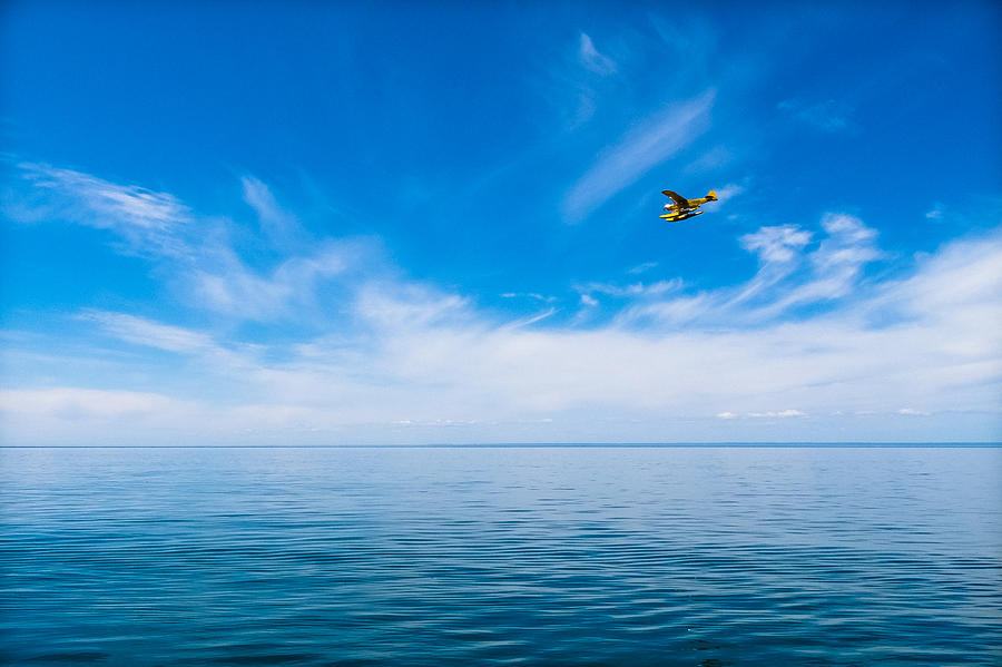 Seaplane Over Lake Superior   Photograph by Lars Lentz