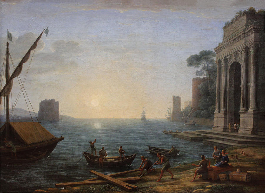 Seaport at Sunrise Painting by Claude Lorrain