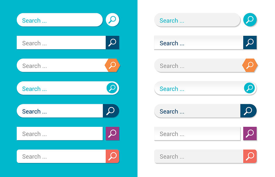 Search Bar Templates Drawing by Artvea