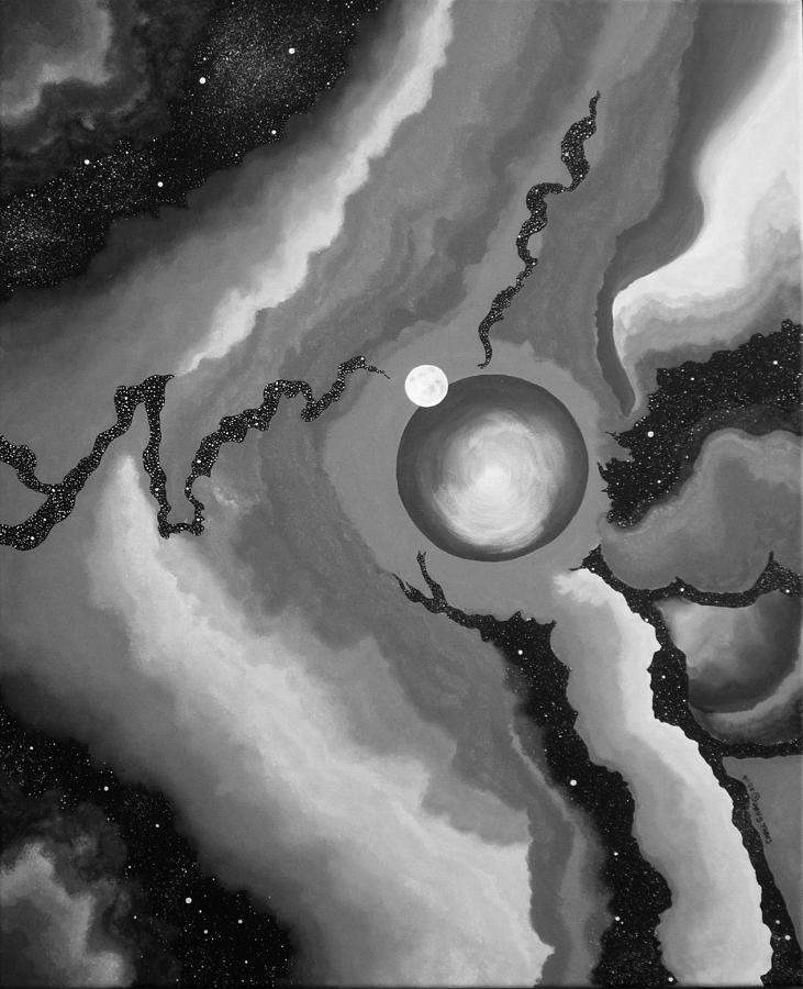 Searching For ET II Grayscale Digital Art by Carol Sabo