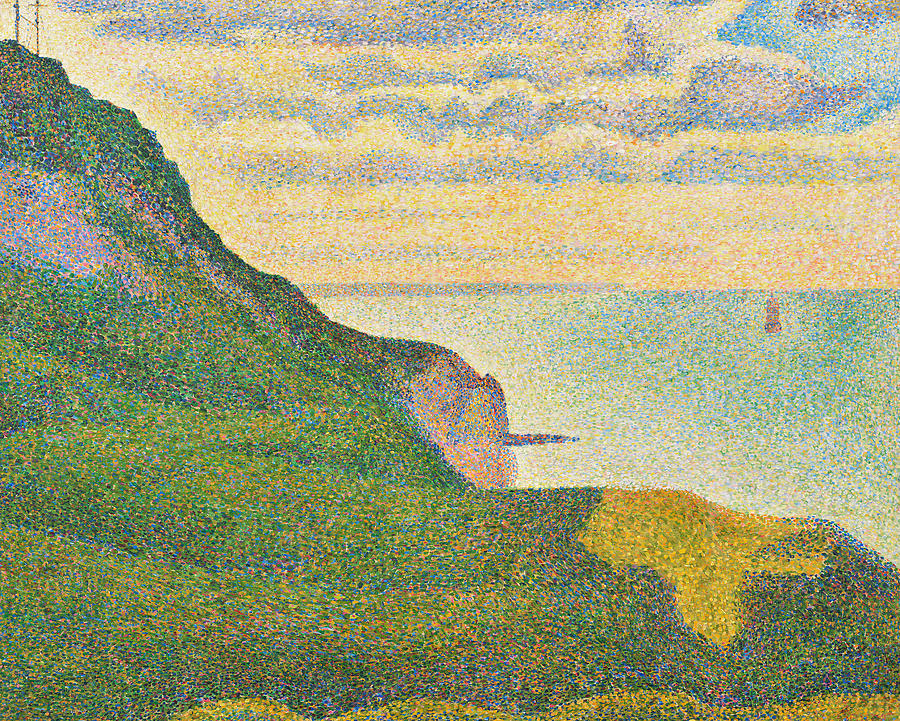 Seascape at Port en Bessin Normandy Painting by Seurat Fine