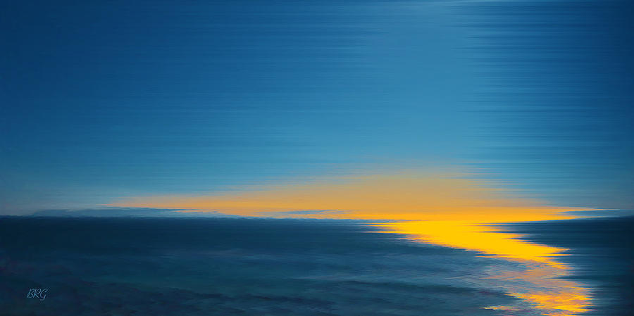 Sunset Digital Art - Seascape At Sunset by Ben and Raisa Gertsberg
