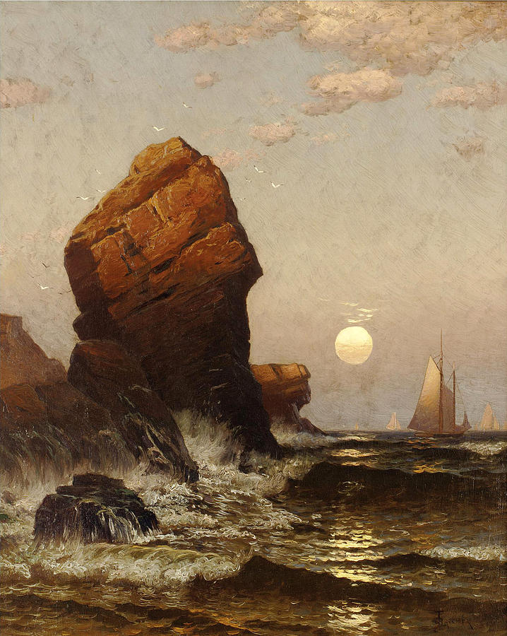 Seascape early evening Painting by Alfred Thompson Bricher