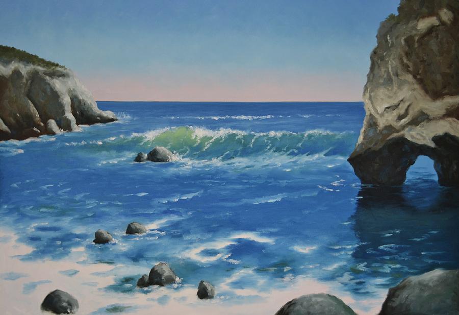 Seascape Painting - Seascape in Oil by Thomas Kolendra