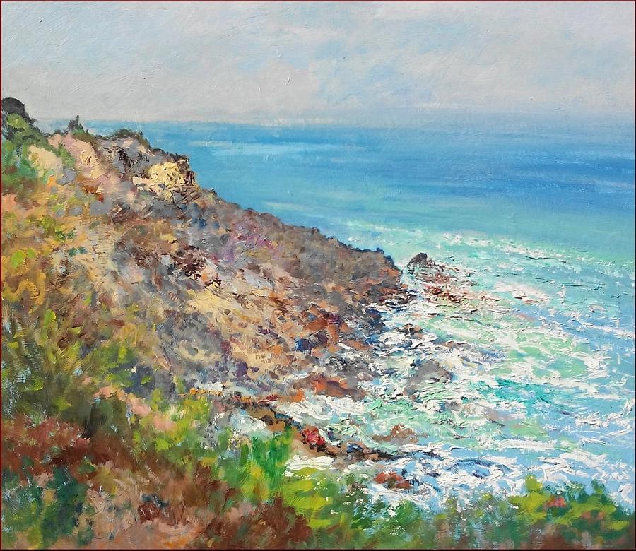 Seascape Italian coast Painting by Biagio Chiesi - Fine Art America