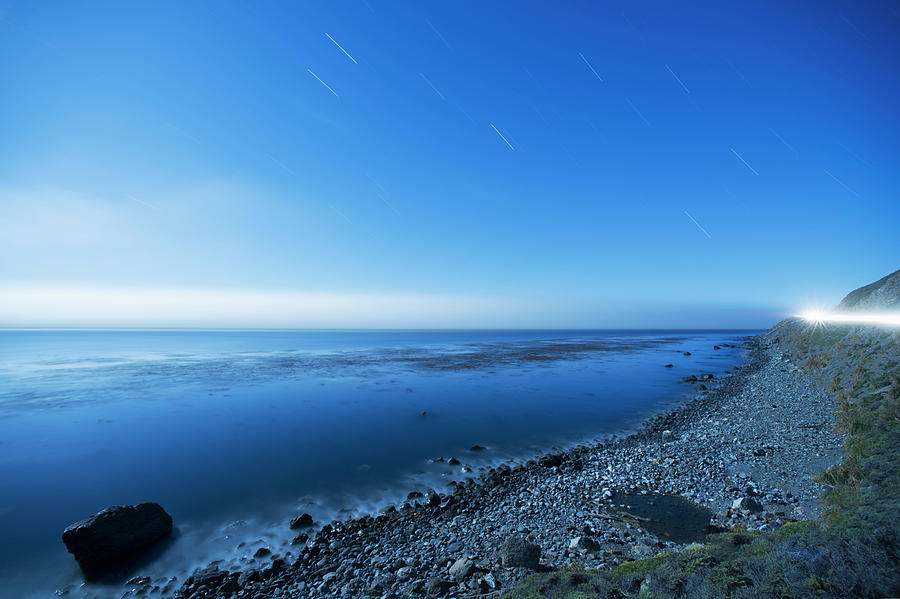 Seascape Of The Pacific Ocean With Star Photograph by Setareh Vatan / Design Pics