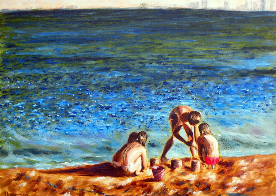 Seascape series 3 Painting by Uma Krishnamoorthy