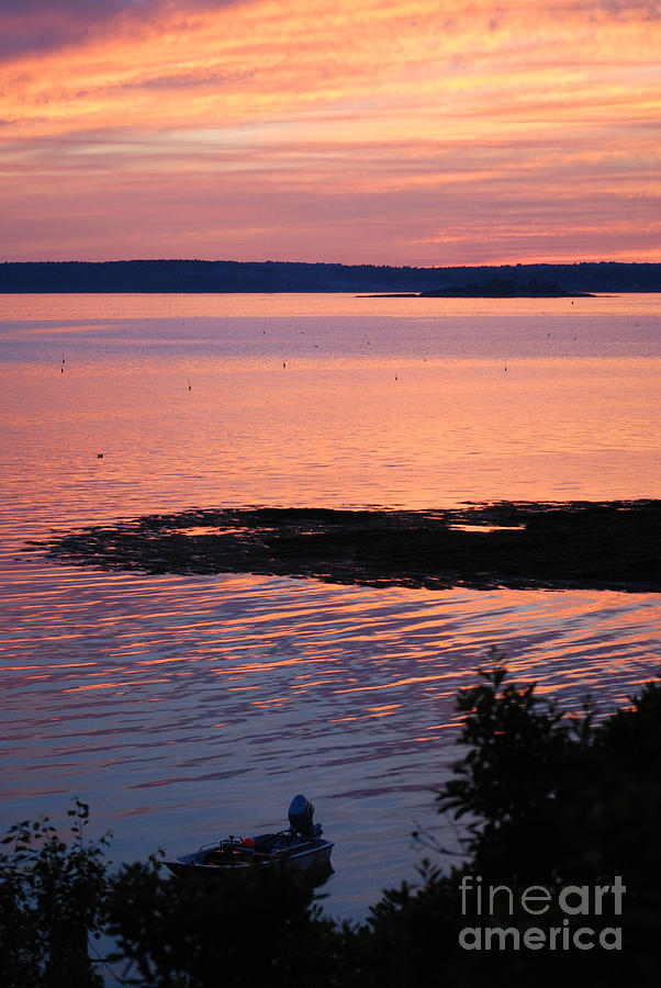Seascape Sunset in Maine Photograph by DejaVu Designs