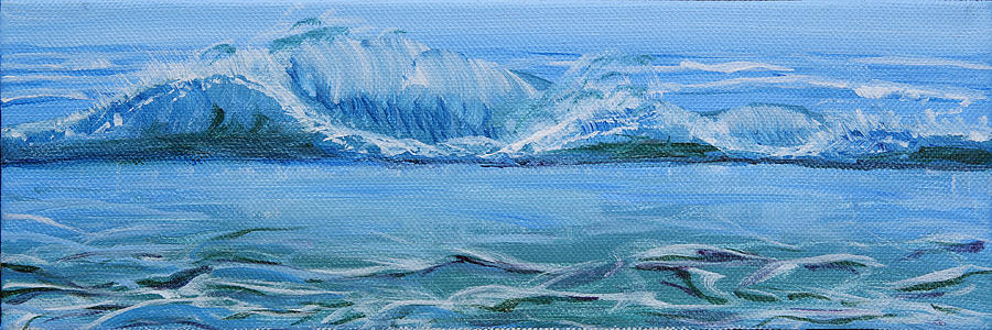 Seascape Wave II Painting by Trina Teele