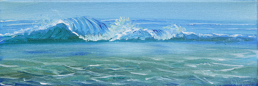 Beach Painting - Seascape Wave III by Trina Teele