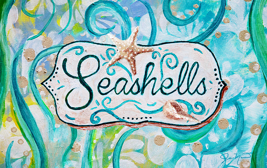 Seashells III Painting by Jan Marvin