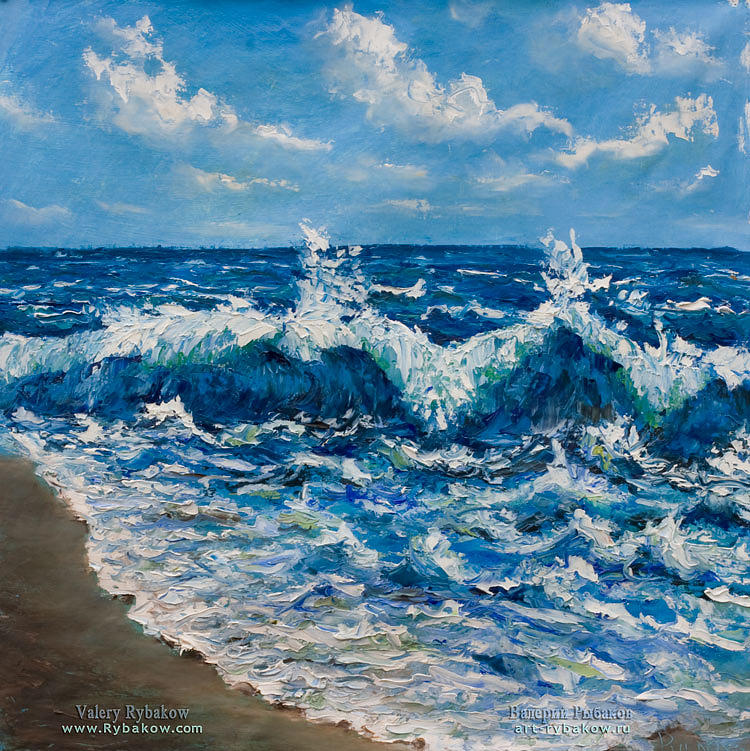 Seashore my new sea oil painting art Painting by Valery