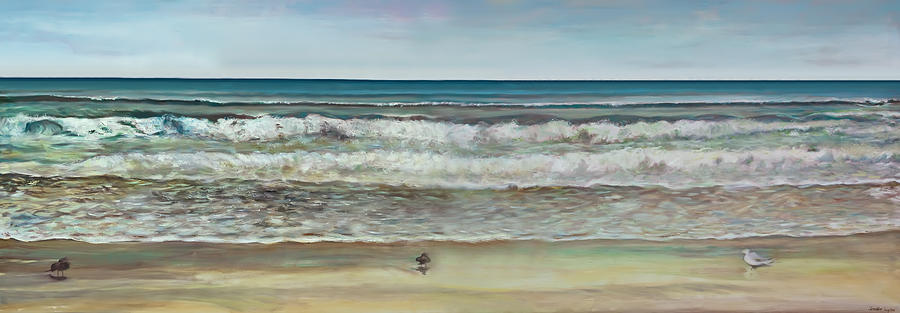 Virginia Beach Painting - Seashore Ocean Panorama by Jennifer Lycke