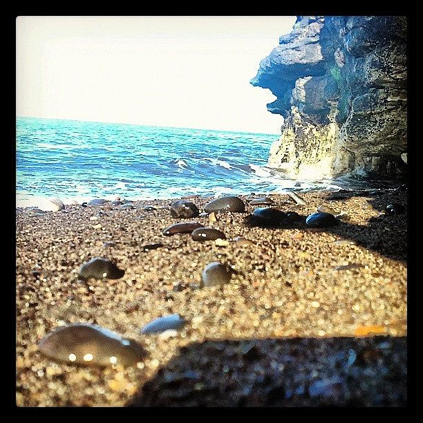 Pebbles Photograph - #seaside #blackhallrocks #blackhall by Emily Roberts