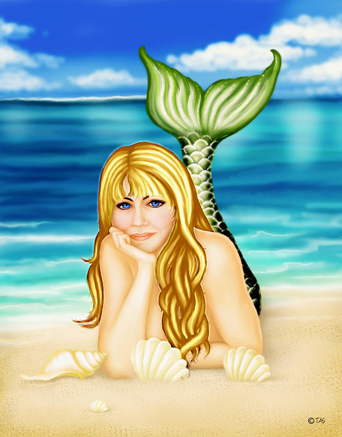 Seaside Daydreams In Blonde Digital Art