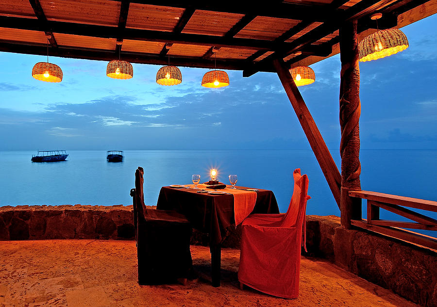 Romantic Dinner For Two - Saint Lucia Photograph by Brendan Reals