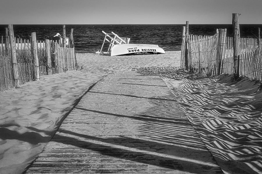 Seaside Park New Jersey Shore BW Photograph by Susan Candelario