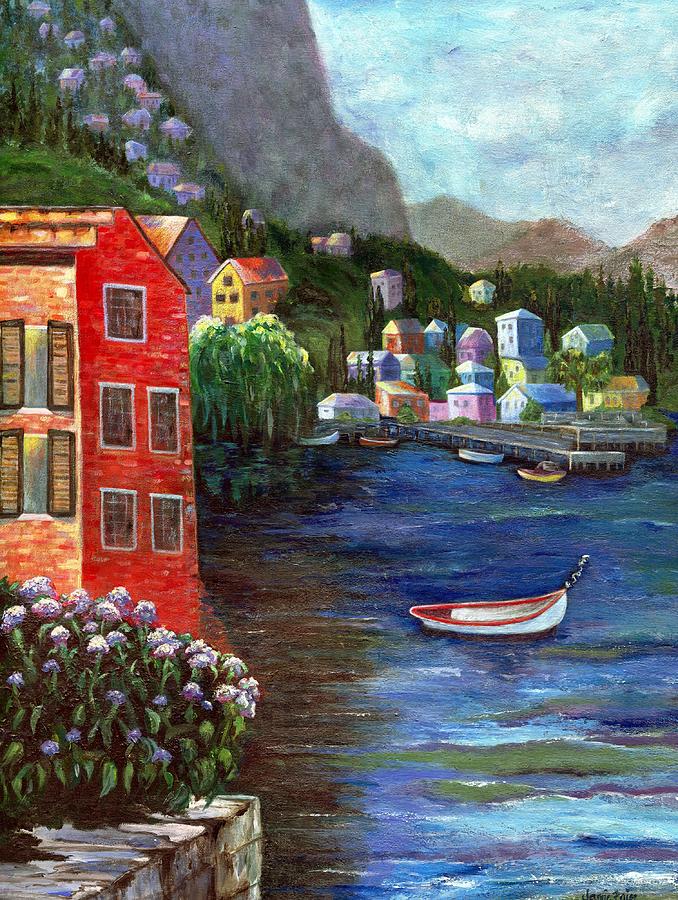 Seaside Village Painting by Jamie Frier