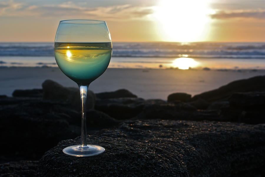 Wine Photograph - Seaside WIne by Valerie Tull