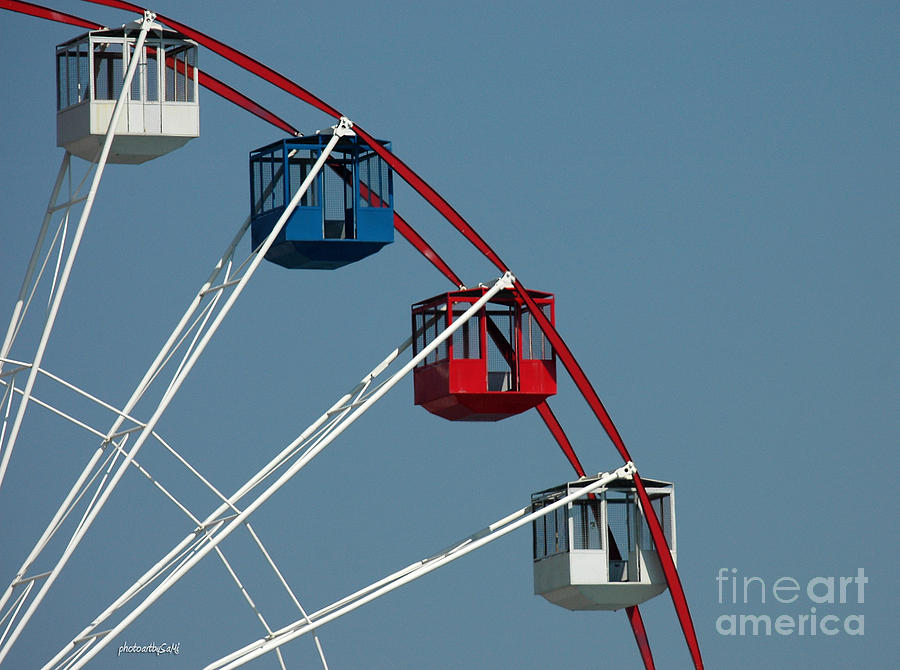 Seasides ferris wheel Photograph by Sami Martin