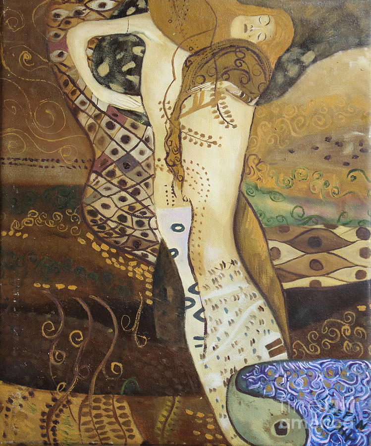 Klimts Seasnakes Painting by Stefan Duncan