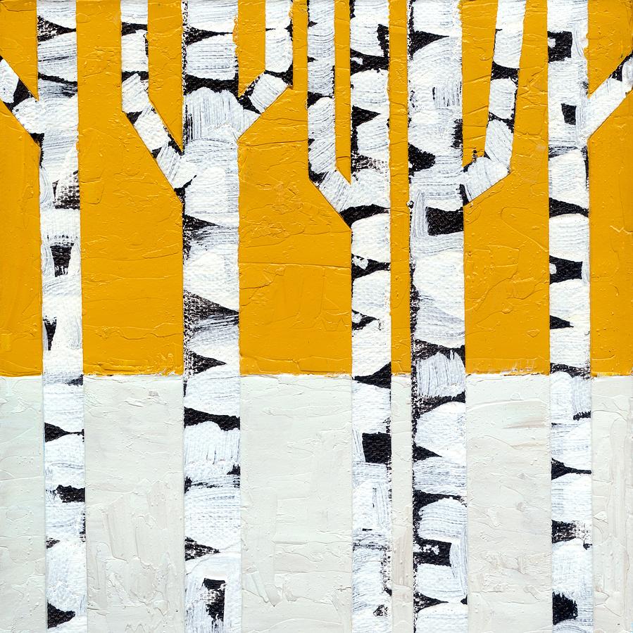 Seasonal Birches - Winter Painting by Michelle Calkins