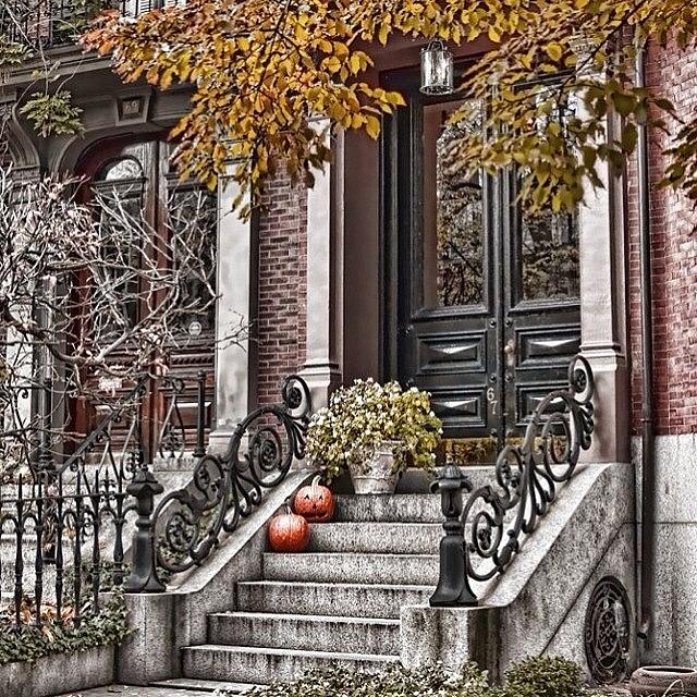 Boston Photograph - Seasonal Doorways Of Beacon Hill by Joann Vitali