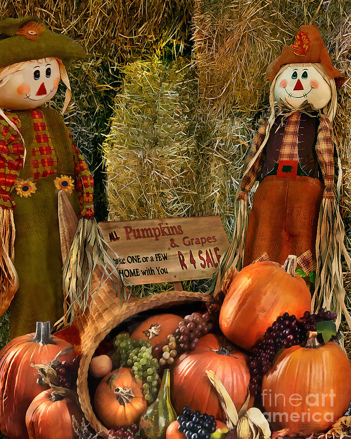 Pumpkin Painting - Seasonal Pumpkins  by Peter Piatt