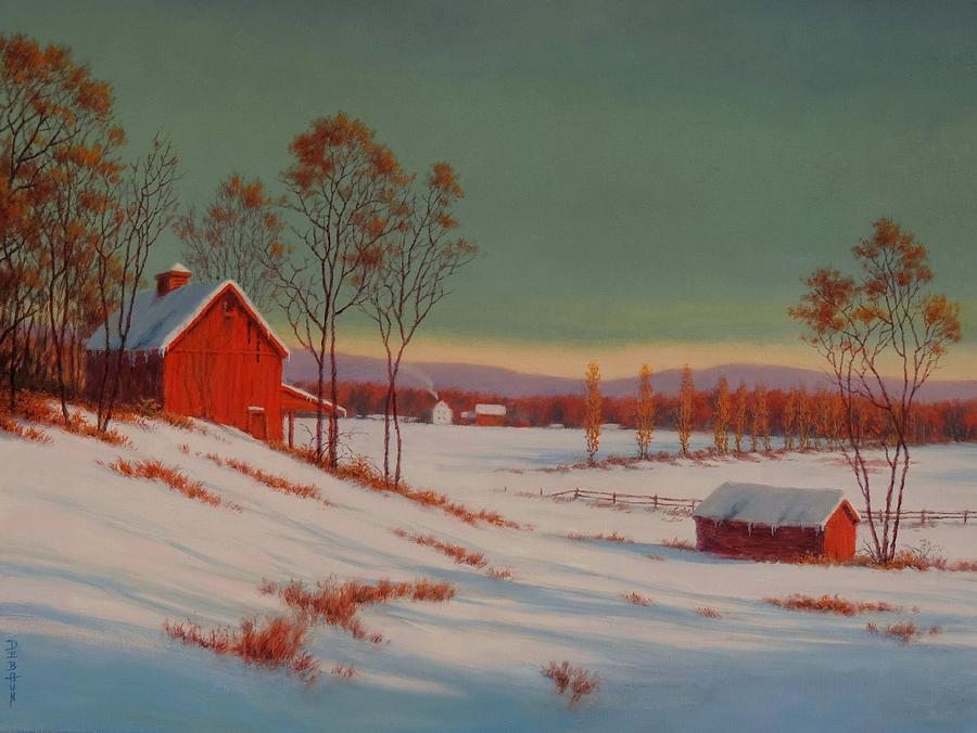 Winter Painting - Seasons Crossing by Barry DeBaun