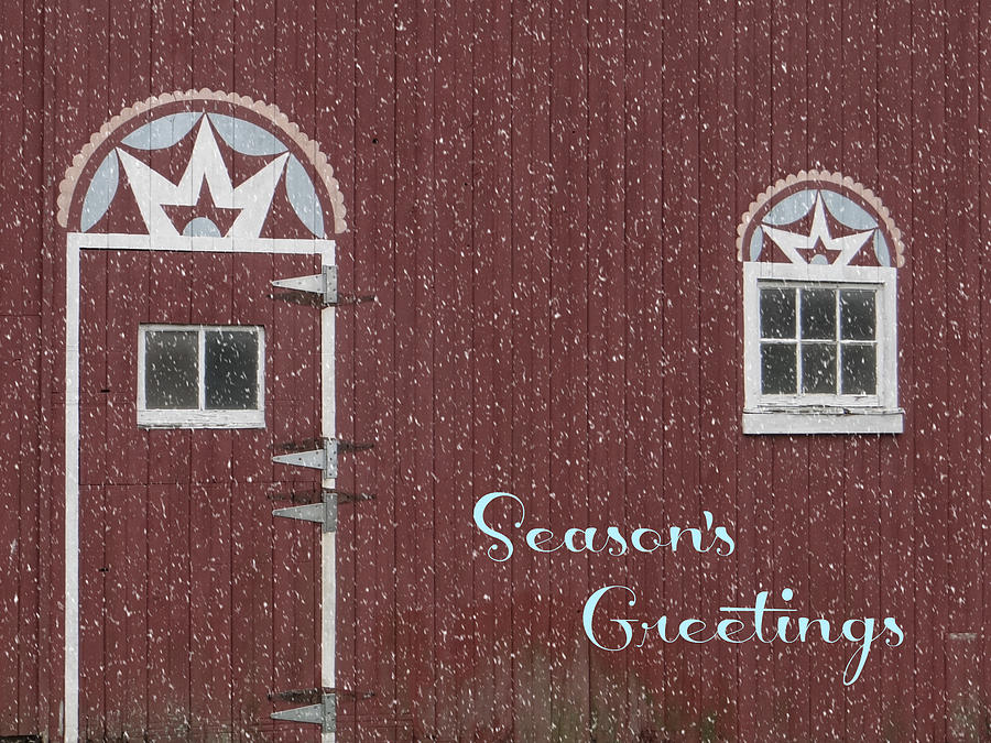 Seasons Greetings Barn Card Photograph by Dark Whimsy