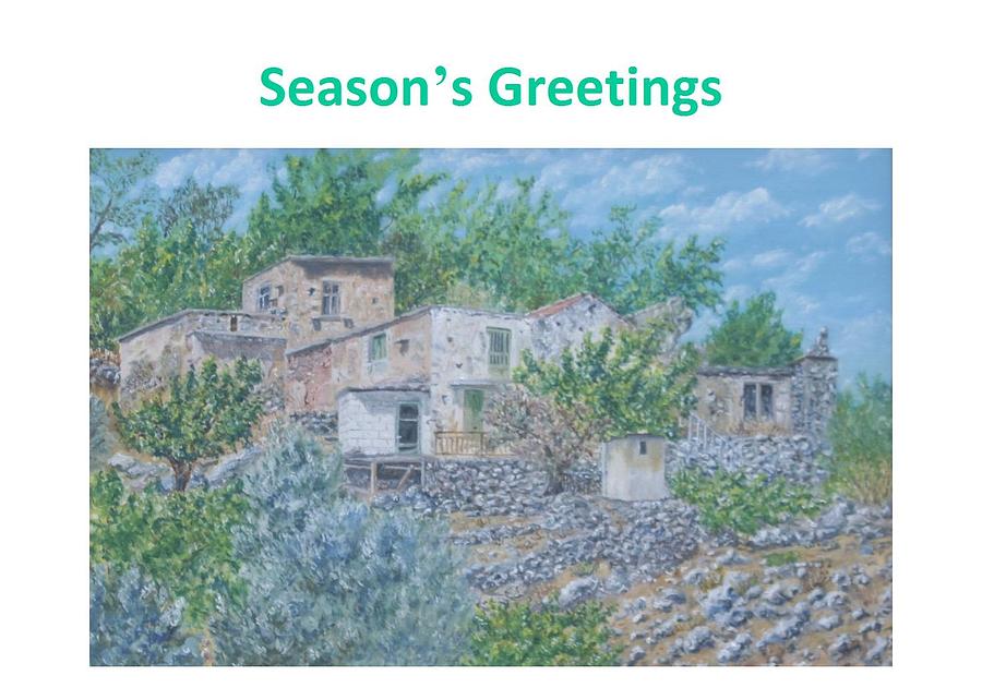 Seasons Greetings - card of Ramni Painting by David Capon